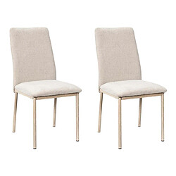 Paris Prix Lot de 2 Chaises de Table Emilia 91cm Beige