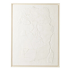 Paris Prix Tableau Effet Plâtre Morceau 90x120cm Blanc