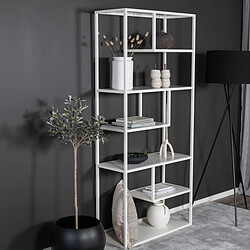 Paris Prix Étagère Bibliothèque 6 Niveaux Staal 190cm Blanc pas cher