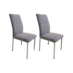 Mes Lot de chaises 52x43x91 cm en tissu taupe - EKYO
