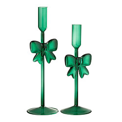 Paris Prix Lot de 2 Chandeliers Design Nœud 27cm Vert