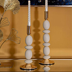 Acheter Paris Prix Lot de 2 Chandeliers Shuttle 33cm Crème & Or