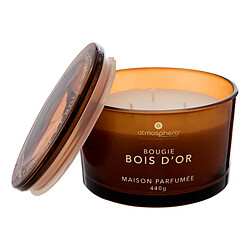 Atmosphera Bougie Parfumée en Verre Glowy 440g Bois d'Or