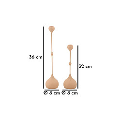 Acheter Paris Prix Lot de 2 Chandeliers Slimmy 37cm Rose
