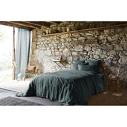 Avis Lot de 2 taies d'oreiller "Soline" 60 x 60 cm & 50 x 70 cm "Lin lavé" l'Effet Papillon