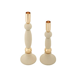 Avis Paris Prix Lot de 2 Chandeliers Strek 30cm Crème & Or
