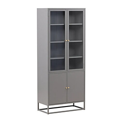 Paris Prix Vaisselier 4 Portes Bakal 190cm Gris