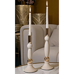Acheter Paris Prix Lot de 2 Chandeliers Strek 30cm Crème & Or
