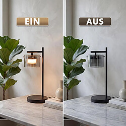 Acheter ZMH Lampe de table LED en verre noir lampe de chevet modern pour salon bureau