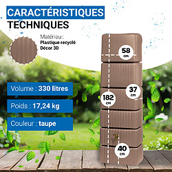 Avis 4rain Kit Cuve Murale SLIM 330 L taupe
