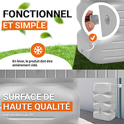 Garantia CUBUS réservoir de jardin 340 L, gris béton pas cher