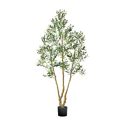 VEVOR Arbre Artificiel Plante Artificielle Faux Olivier 2,1 m Déco d'Intérieur