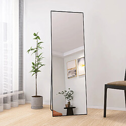 Miroir corps complet - Superaly - 162×53cm - avec cadre en alliage d'aluminium - noir