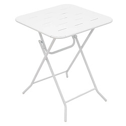 KOMHTOM Ensemble bistro pliant 3 pièces,2 chaises+table,anti-rouille,résistant intempéries,blanc