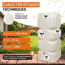 Avis GARANTIA CUBUS Kit 1000 L, sable avec Robinet PE imitation Laiton
