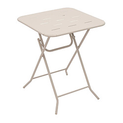 KOMHTOM Ensemble bistro pliant 3 pièces, table et 2 chaises, résistant intempéries, beige