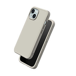 Rhinoshield Coque pour iPhone 15 Plus Modèle SolidX Compatible Recharge Sans Fil Beige