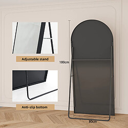 Superaly Miroir corps complet - Noir pas cher