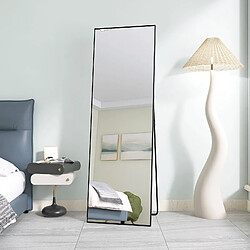 Miroir corps complet - Superaly - 165×60cm - avec cadre en alliage d'aluminium - noir