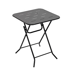 KOMHTOM Ensemble bistro pliant 3 pièces, table + 2 chaises, anti-rouille, intempéries