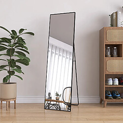 Miroir corps complet - Superaly - 140×40cm - avec cadre en alliage d'aluminium - noir