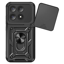 Mayaxess Coque pour Xiaomi 17 avec Cache Caméra Coulissante et Bague Magnétique Noir