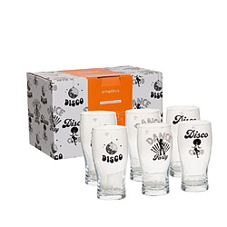Amadeus Coffret 6 verres a bière Disco