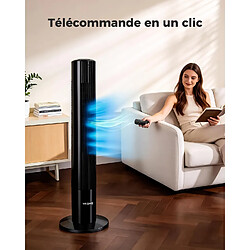 Acheter YASHE Ventilateur colonne silencieux Vitesse Oscillant à 85° 110 cm de haut Télécommande