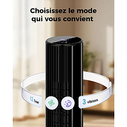Avis YASHE Ventilateur colonne silencieux Vitesse Oscillant à 85° 110 cm de haut Télécommande