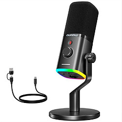 Microphone dynamique RGB MAONO PD100X avec connexion USB/XLR