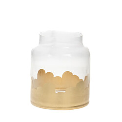 Lou de Castellane Lou-de-castellane Vase en verre rond - Or et transparent