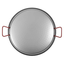 Avis Garcima Plat rond en acier - Gris et rouge