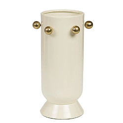 Amadeus Vase rond métal - Crème