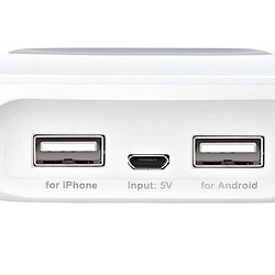 Acheter Budi Chargeur sans fil Qi 5W avec Double Port USB-A et Indicateur LED Blanc