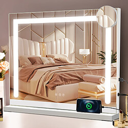 Miroir Hollywood NETTLIFE 9 LED Cosmétique Table 360° USB Miroir Courtoisie
