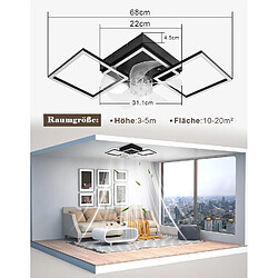 NETTLIFE Ventilateur Plafond LED 68cm Dimmable 6 Vitesses Télécommande Salon pas cher