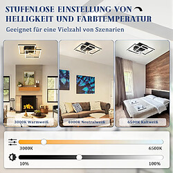 Avis NETTLIFE Ventilateur Plafond LED Noir Silencieux Dimmable Moteur DC 6 Vit.