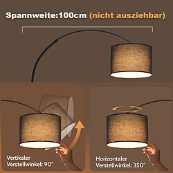 Acheter Nettlife Lampadaire arc métal - Noir