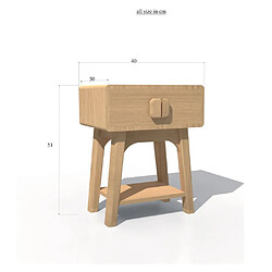 Avis Amadeus Chevet en bois - Marron