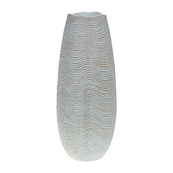 Amadeus Vase décoratif rond - Blanc beige