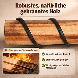 Acheter Nettlife Lampadaire vintage bois - Noir
