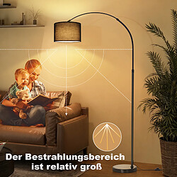 Nettlife Lampadaire arc métal - Noir pas cher