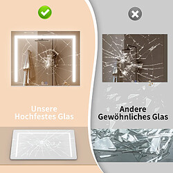Acheter NETTLIFE Miroir Maquillage 80x60cm Coiffeuse LED Tactile Dimmable