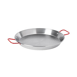 Garcima Plat rond en acier - Gris et rouge pas cher