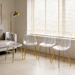 ByteLike Chaise de salle à manger pieds métalliques