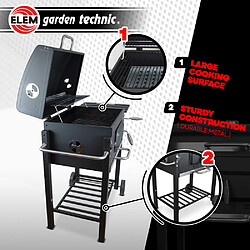 Acheter Elem Garden Technic Barbecue charbon de bois avec roues et thermomètre, surface de cuisson 55x41.6cm