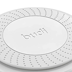 Acheter Budi Chargeur sans fil Qi 10W Rond avec Surface Antidérapante et Câble USB-A Intégré Blanc