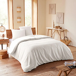 Coton Pur Parure de couette "Nid d'abeille" 260 x 240 pour lit 2 Places "King Size" 160 à 180 cm