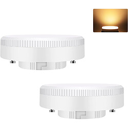 Nettlife Lot de 2 Ampoules LED GX53 Ultra Plat 5W (Eq 50W) 3000K Blanc Chaud 74x25mm