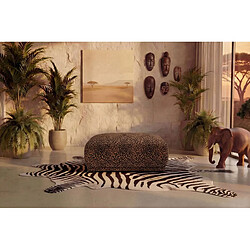 Avis Casanova Pouf en tissu imprimé animalier Terracotta 102x83x46